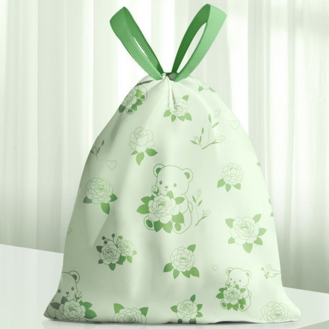 Large Household Garbage Bags with Drawstring and Mosquito Repellent Print