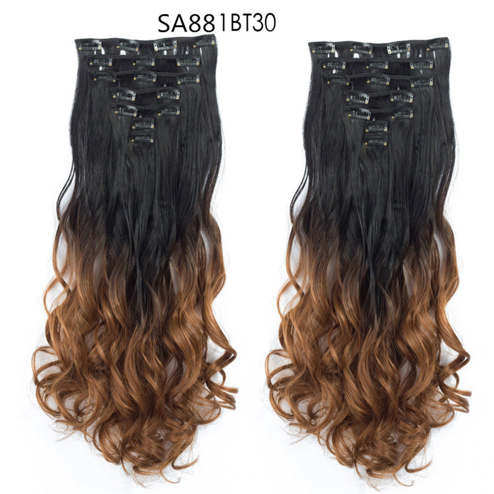 Long Curly Hair Piece High Temperature Synthetic Wig