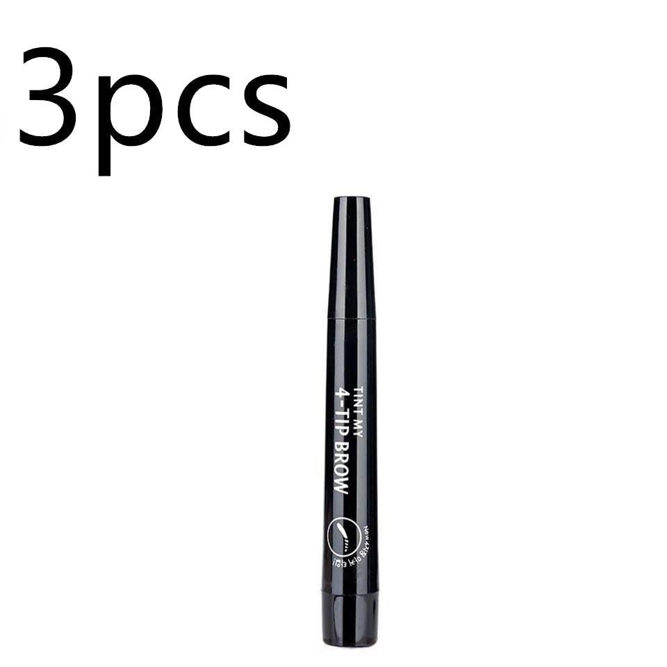 Four-Forked Water Eyebrow Pencil Multi-Head Makeup Eyebrow Shaping Tool - Multiple Colors