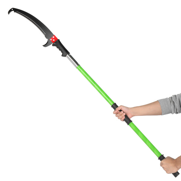 26ft Manual Pole Saw Tree Trimmer Kit with Portable Bag & Spiral Splicing