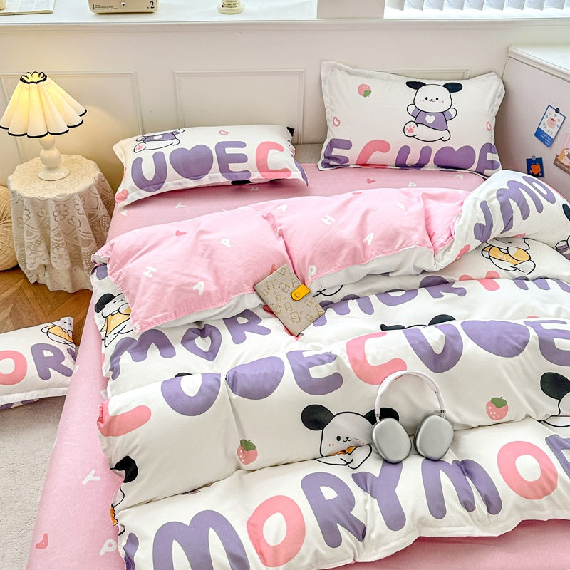Pure Cotton Bed Sheets Set Minimalist Soft Bedding for Home