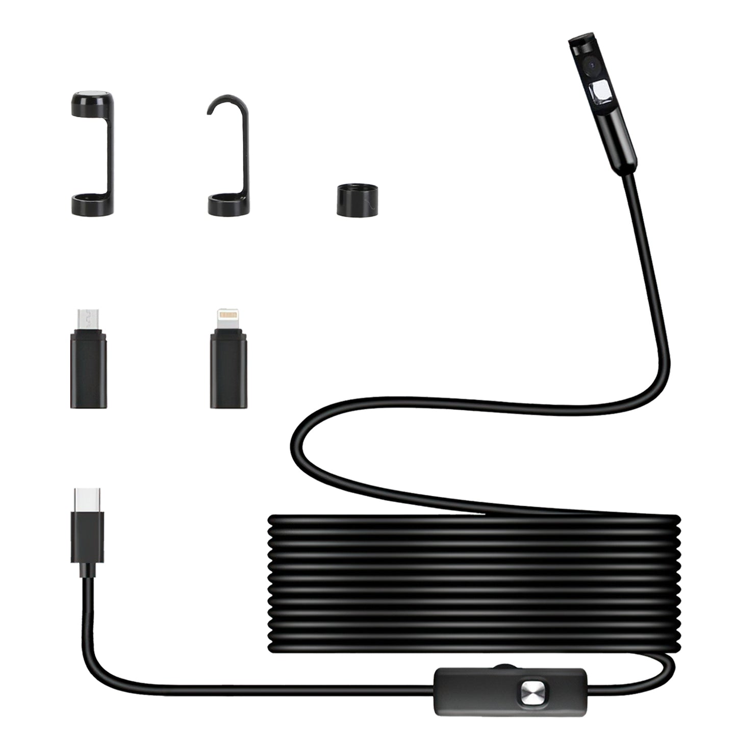 Endoscope Camera 1920P HD Waterproof Inspection Borescope with Dual Lenses & App Control