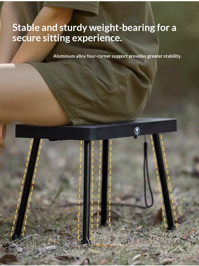 Outdoor Folding Camping & Fishing Stool Portable Aluminum Chair Inkstone