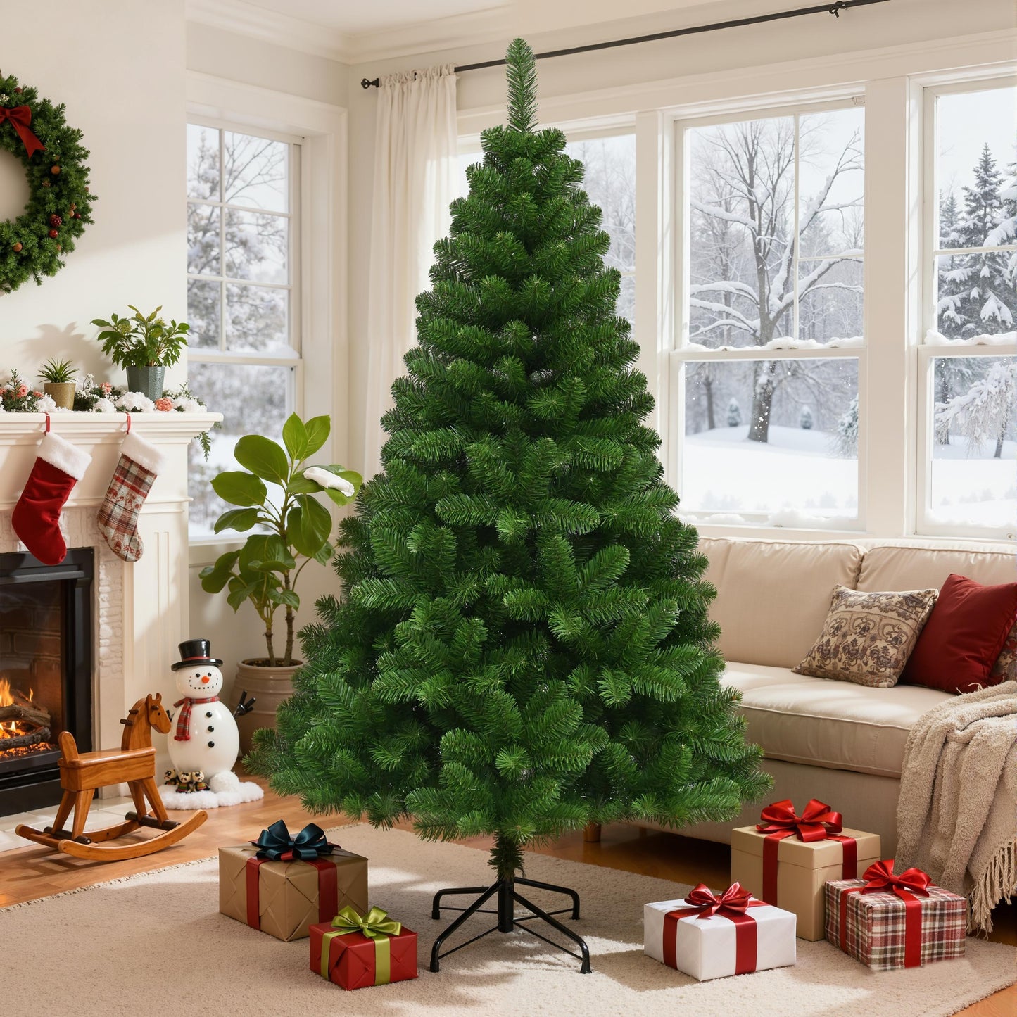 Nordic Minimalist Artificial Christmas Tree - Holiday Decorations
