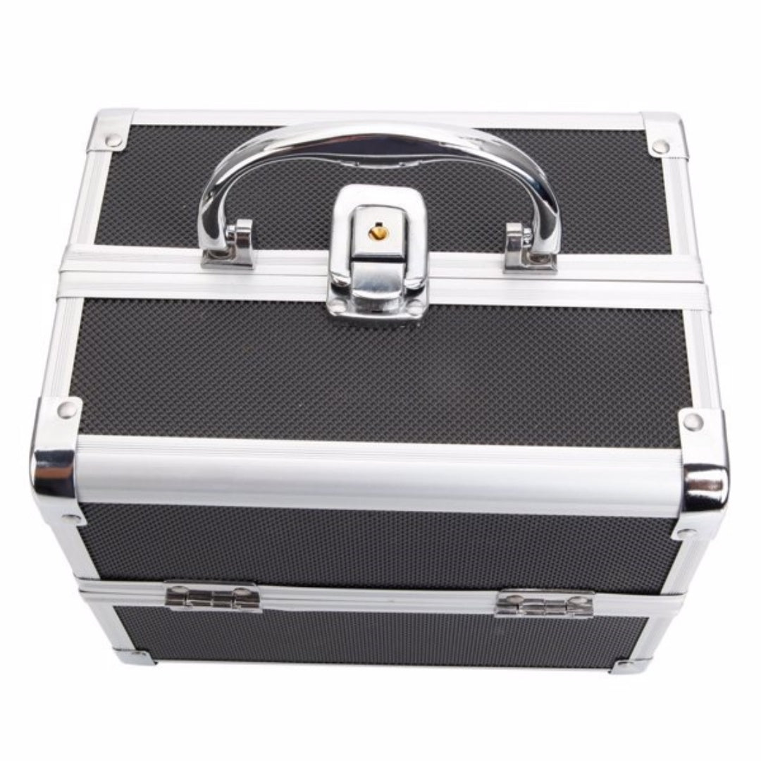 Portable Makeup Storage Bag with Mirror & Jewelry Compartment