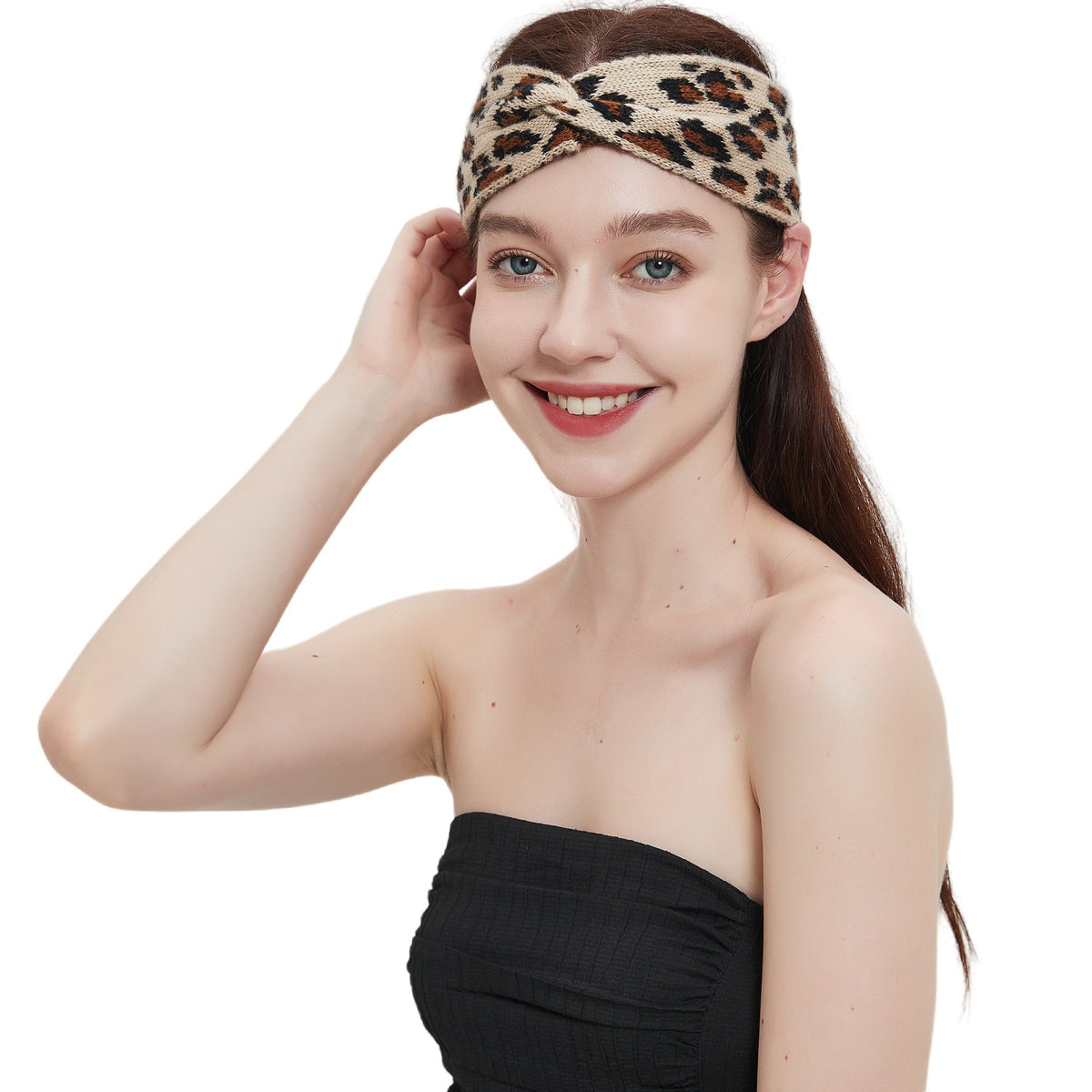 Leopard Print Hair Bow Headband