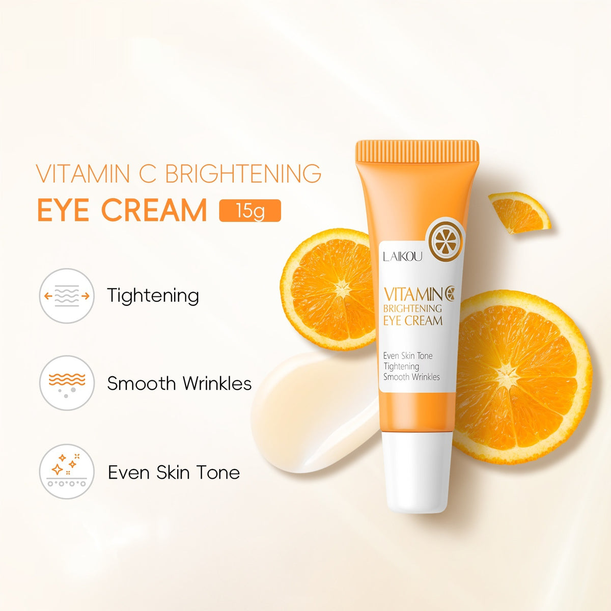 Vitamin C Eye Cream 15g Moisturizing Skin Care for Around Eyes