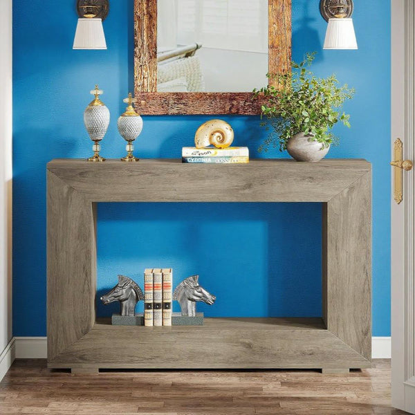 Console Table with Storage - Rustic Farmhouse Style, 47.2"