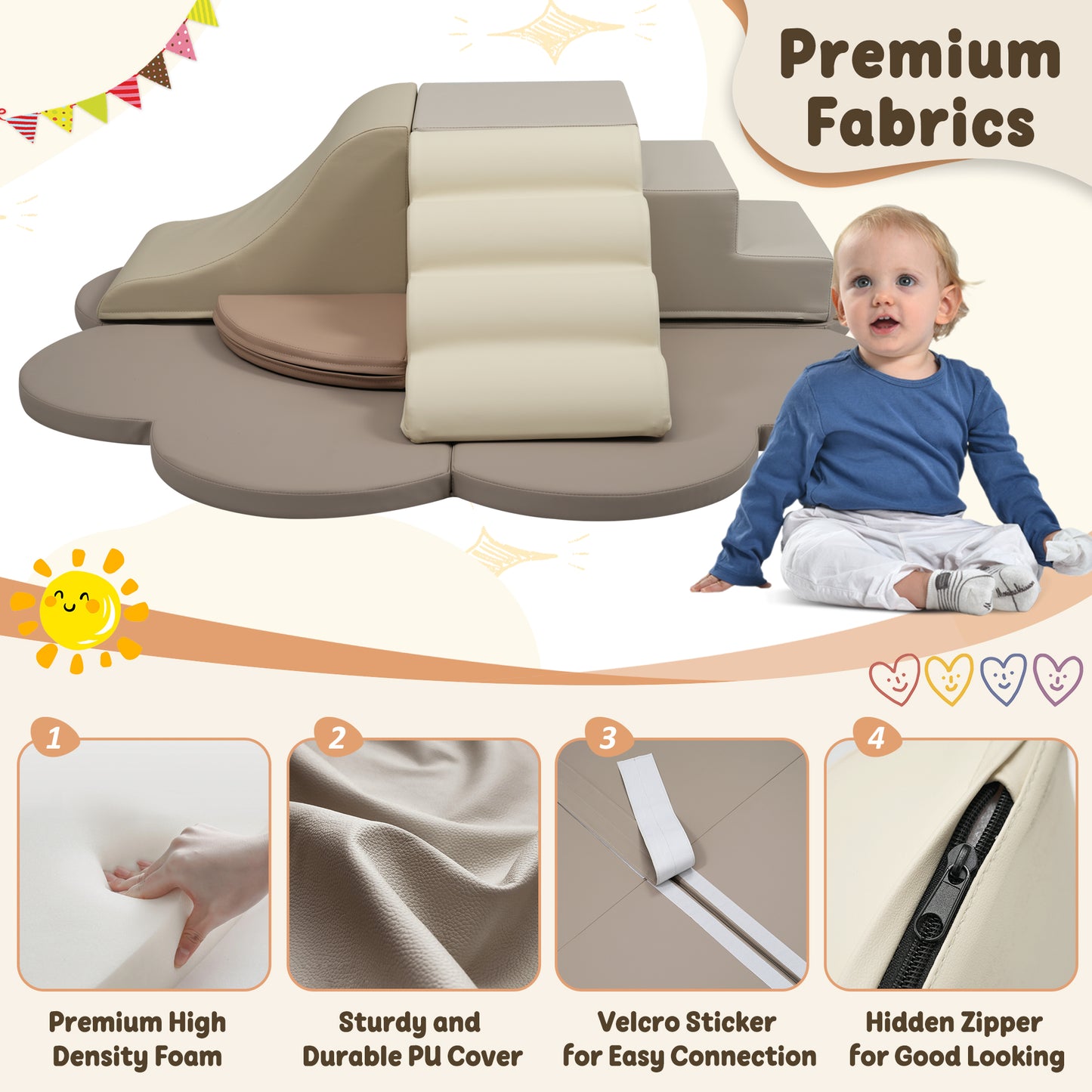 Soft Foam Block Play Structures Climbers For Child Development,
