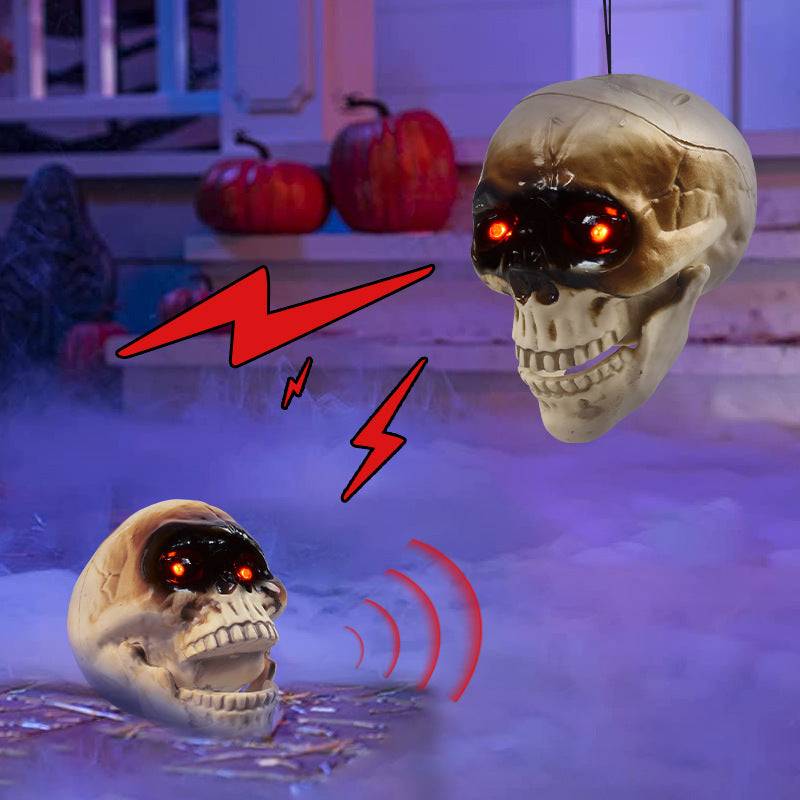 Floating Skeleton Head Decoration for Halloween Spooky Home Decor