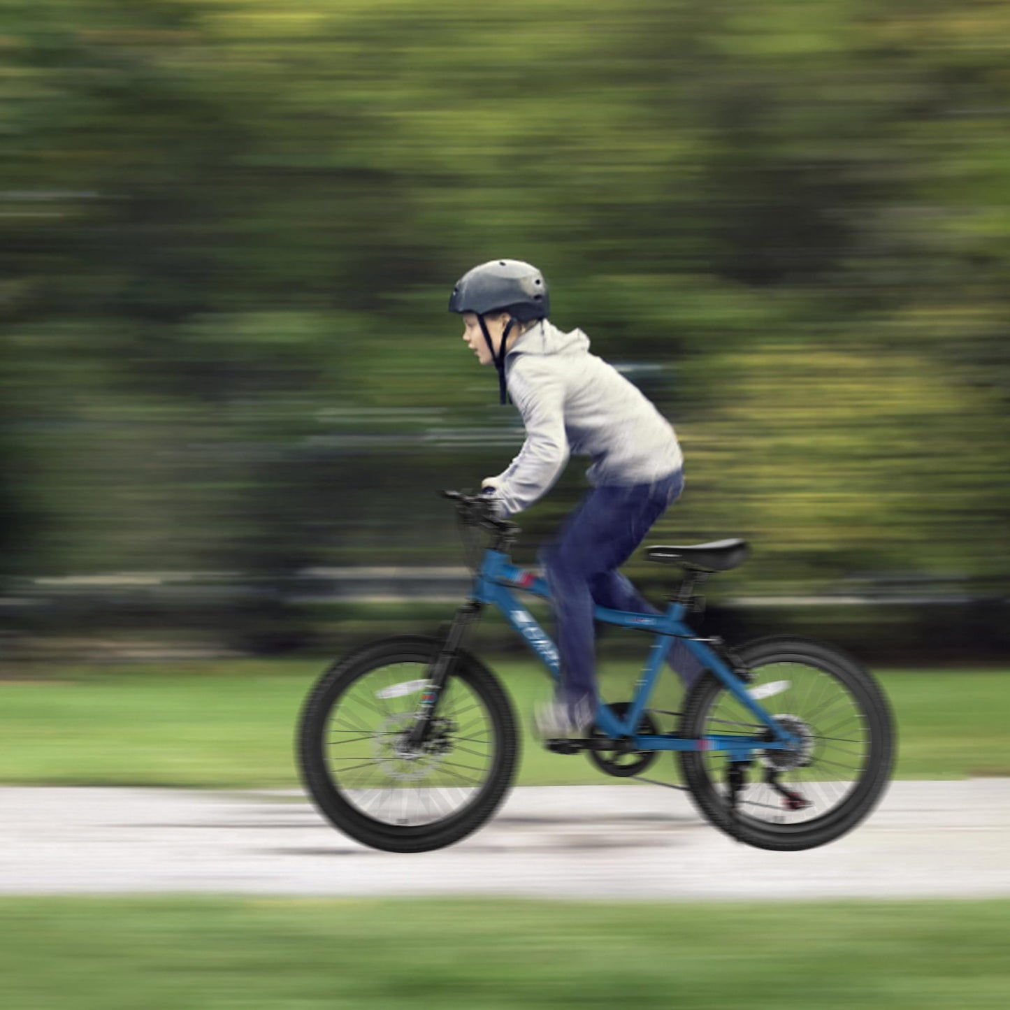 20 Inch Kids' Mountain Bike - 7 Speed, Front Suspension, Blue