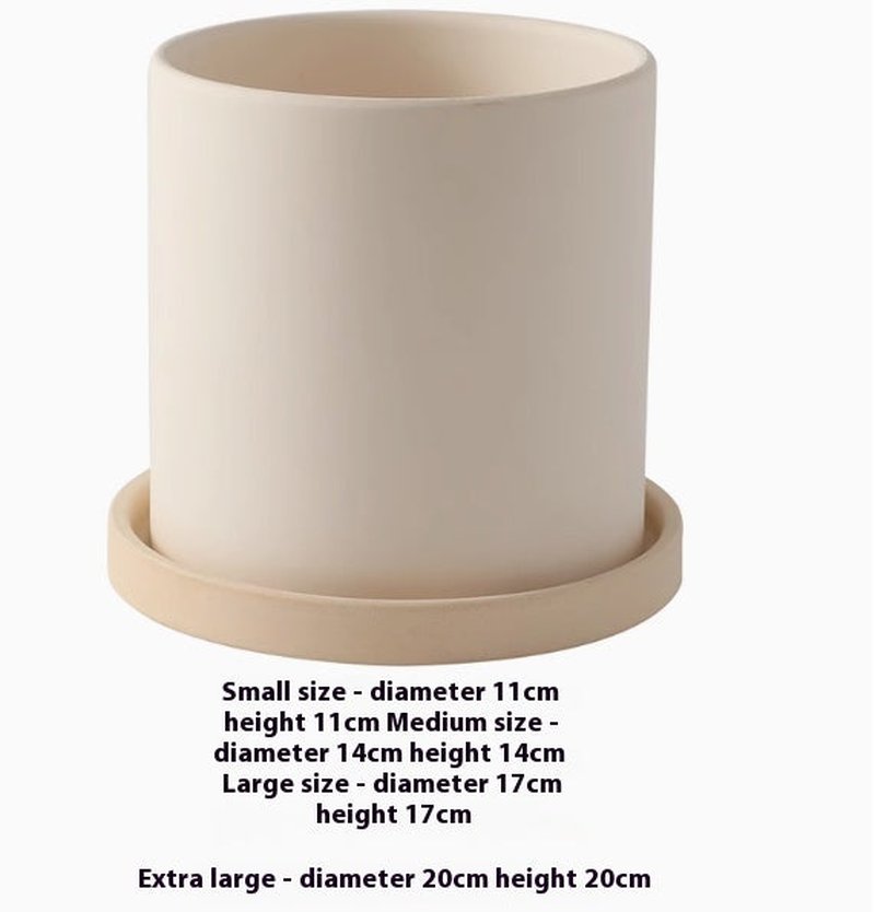 Plain Ceramic Flower Pot - Small to Large Stoneware Planter for Home & Garden