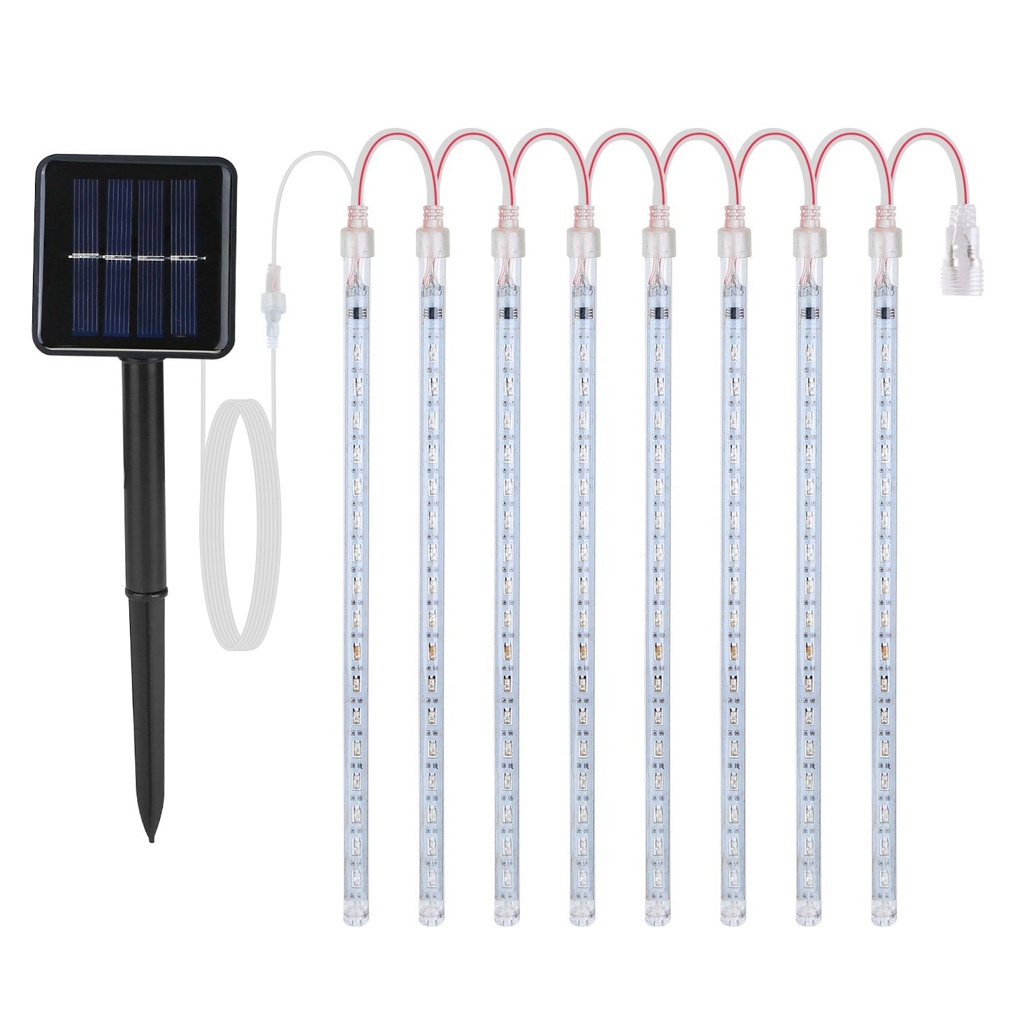 Solar Powered Meteor Shower String Lights - 9.84FT Decorative Raindrop Lights