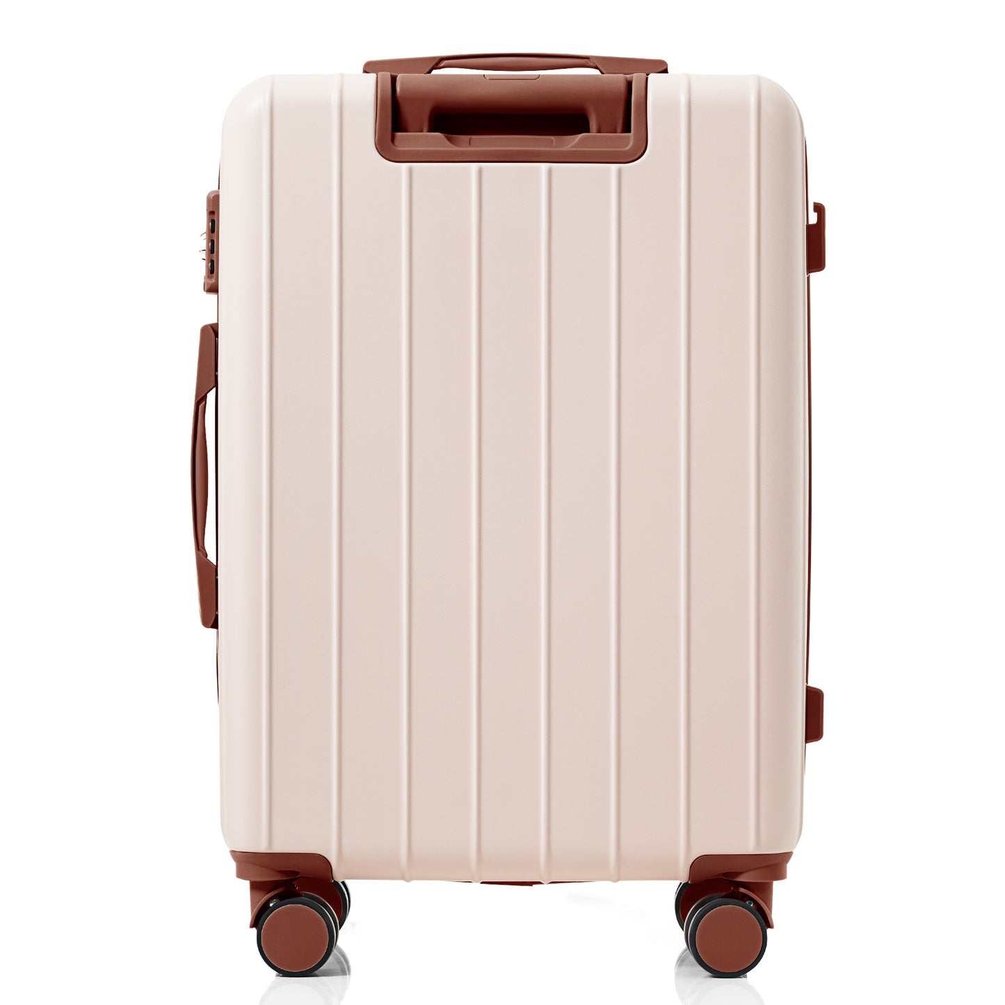 Premium ABS Travel Luggage Set - 3-Piece Suitcase with TSA Lock, Spinner Wheels, Ivory