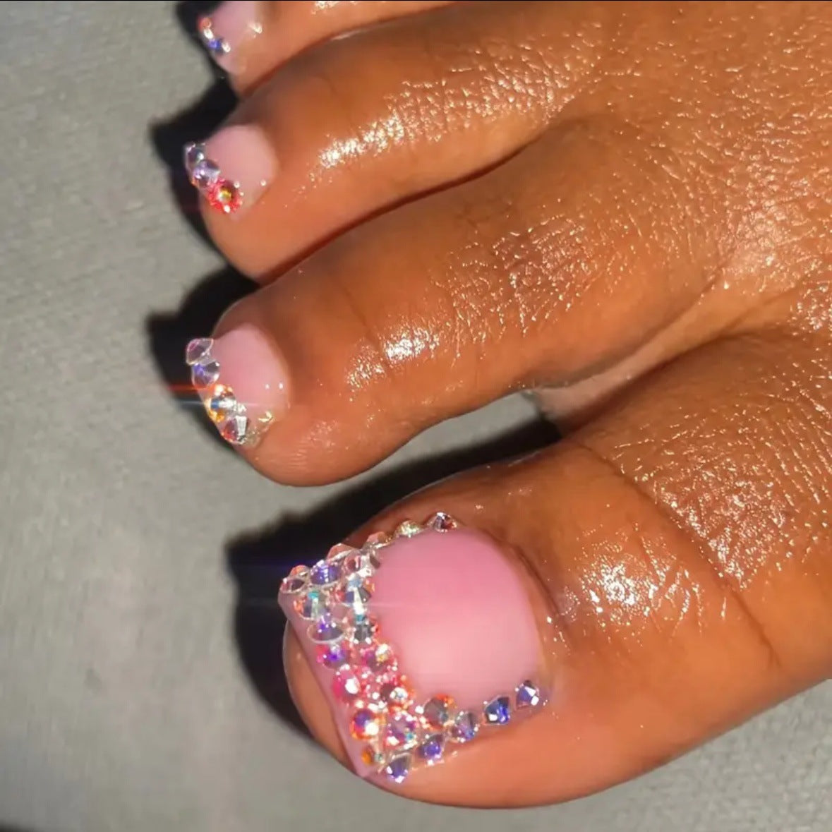 Foot Manicure Kit with Nail Art Glue and Patterns for Ladies