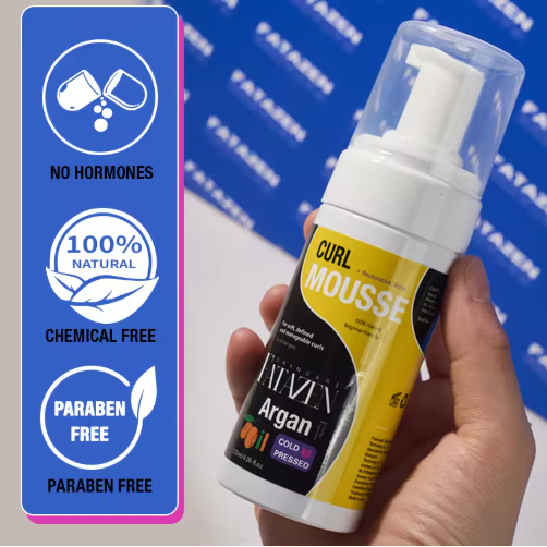 Natural Hair Styling Mousse - Strong Hold & Volumizing - 120ml