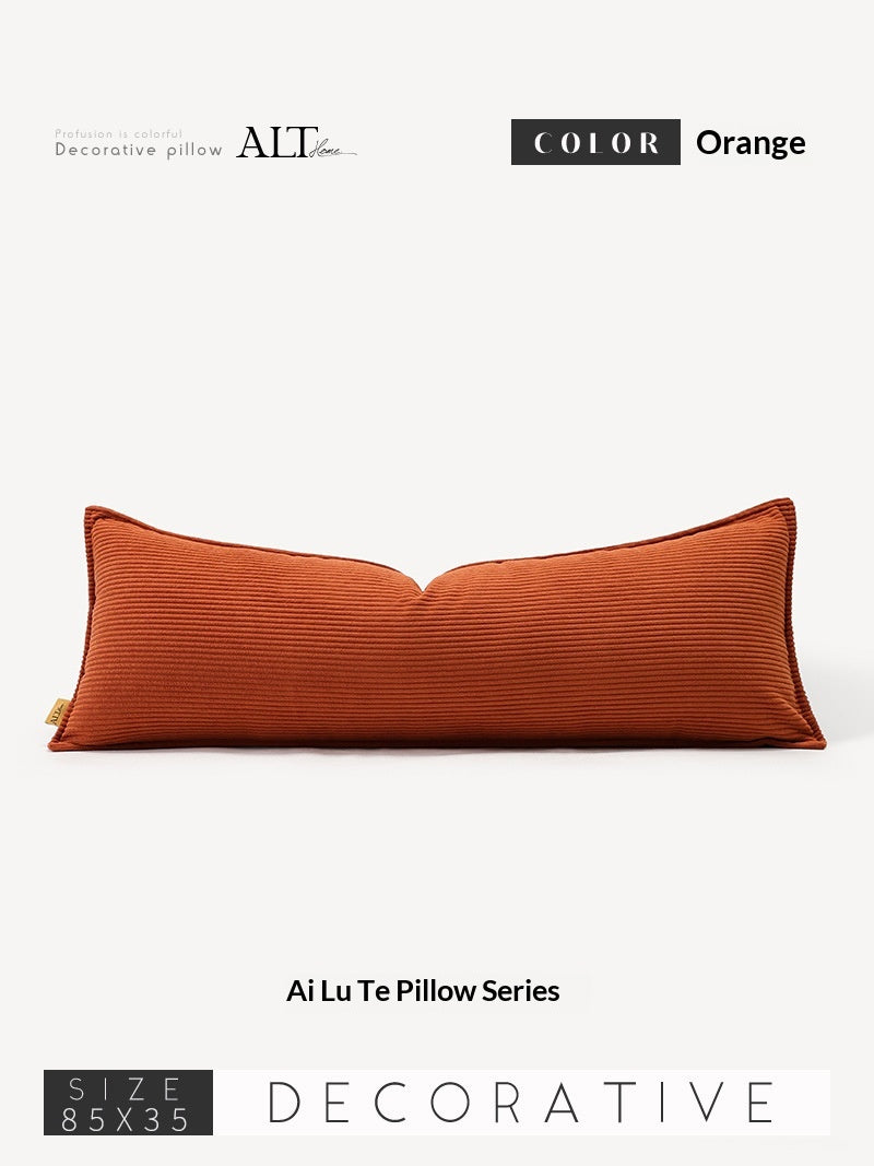 High-End Corduroy Sofa Cushion Set - Rectangular Throw Pillow with Cover & Insert