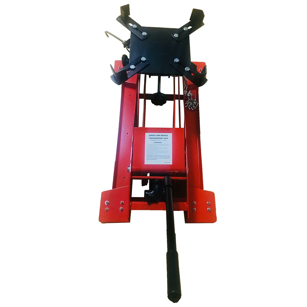 Hydraulic Transmission Jack 0.5 Ton Low Profile Steel Heavy Duty Tool - Red