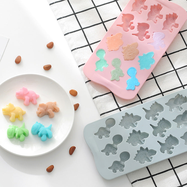 Animal Shape Silicone Mold for Chocolate Candy Baking Ice Cube Crafts - Pink & Blue Variants