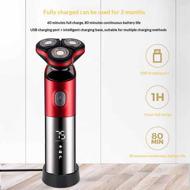 Men's Electric Shaver with LED Display