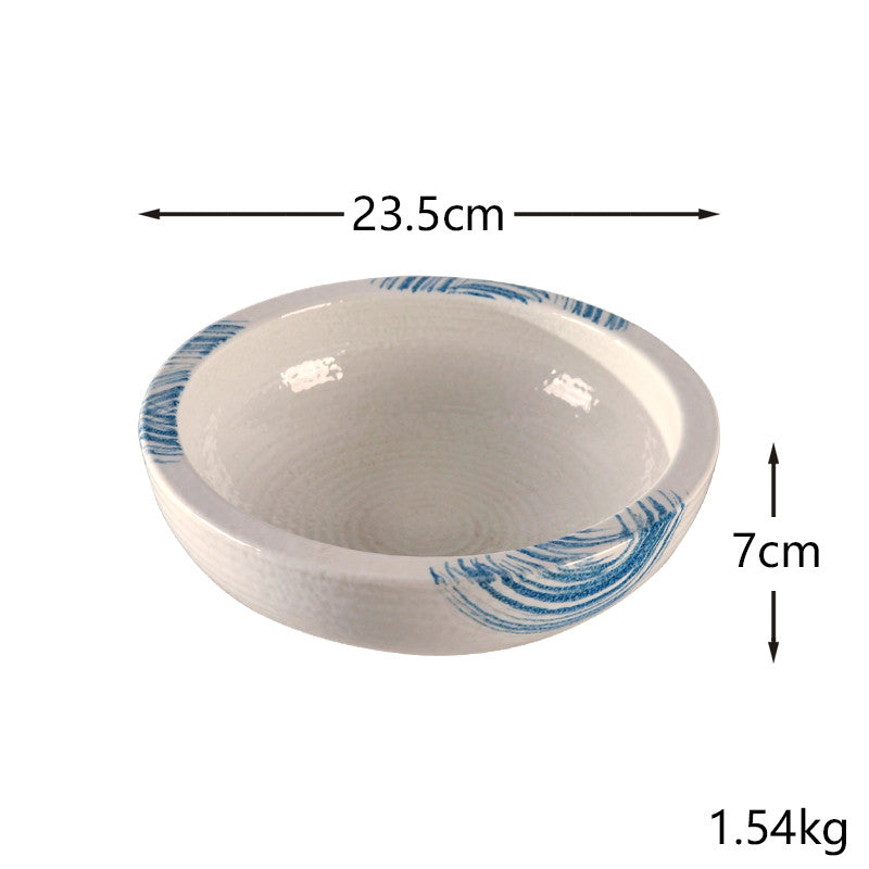 Large Porcelain Kitchen Bowl with Multiple Sizes - Household Home Storage
