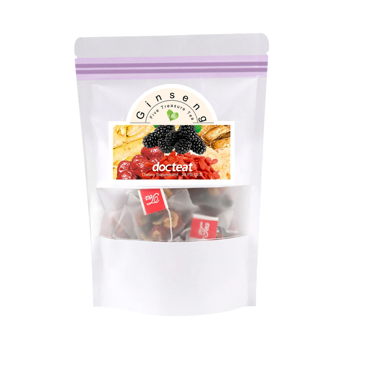 Ginseng Five Treasure Tea - 20 Tea Bags