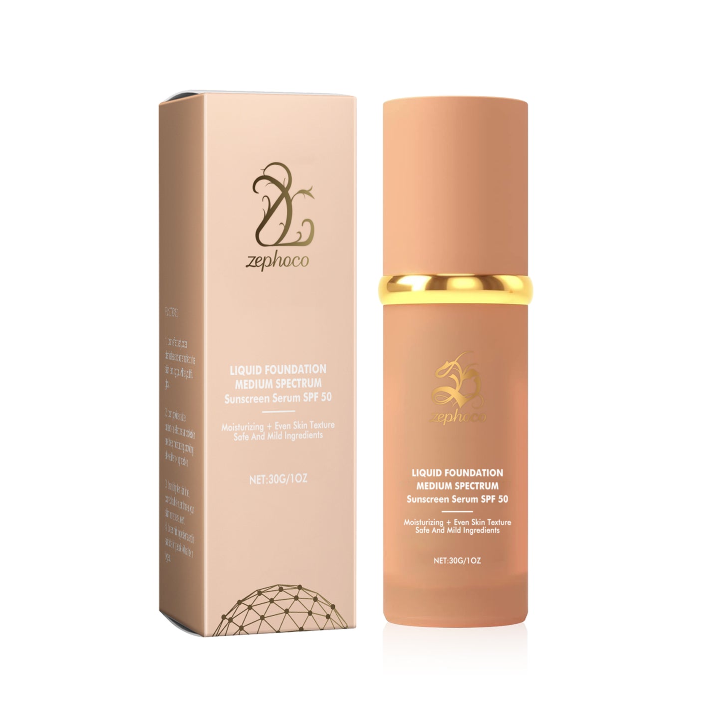 Moisturizing Sunscreen Foundation - 30g Face SPF Makeup