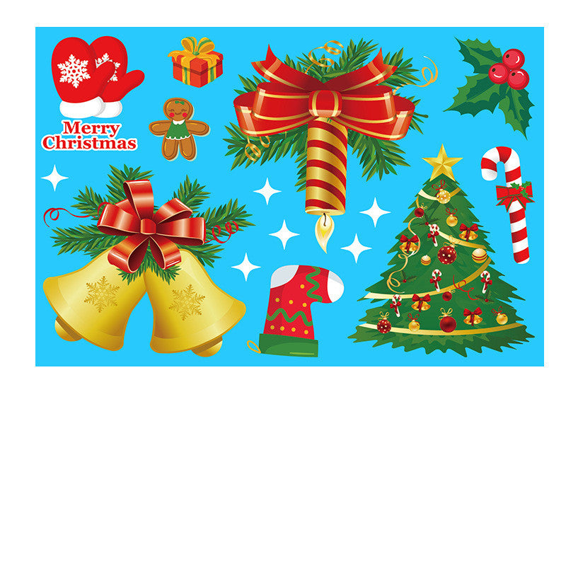 Christmas Wall Stickers Snowflakes Decoration PVC Waterproof Decals