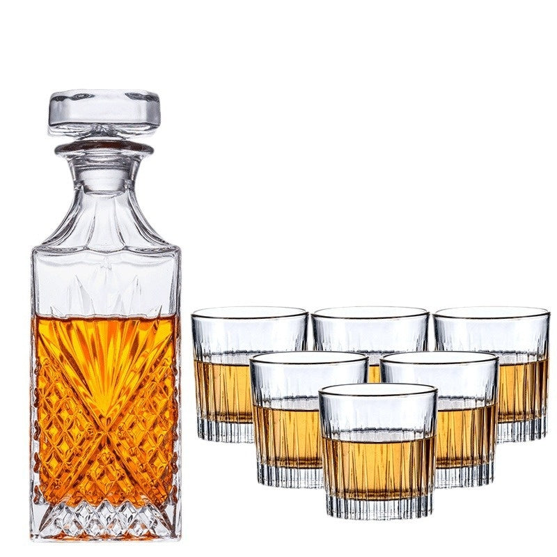 Premium Whiskey Glass and Decanter Set - Multiple Styles & Designs