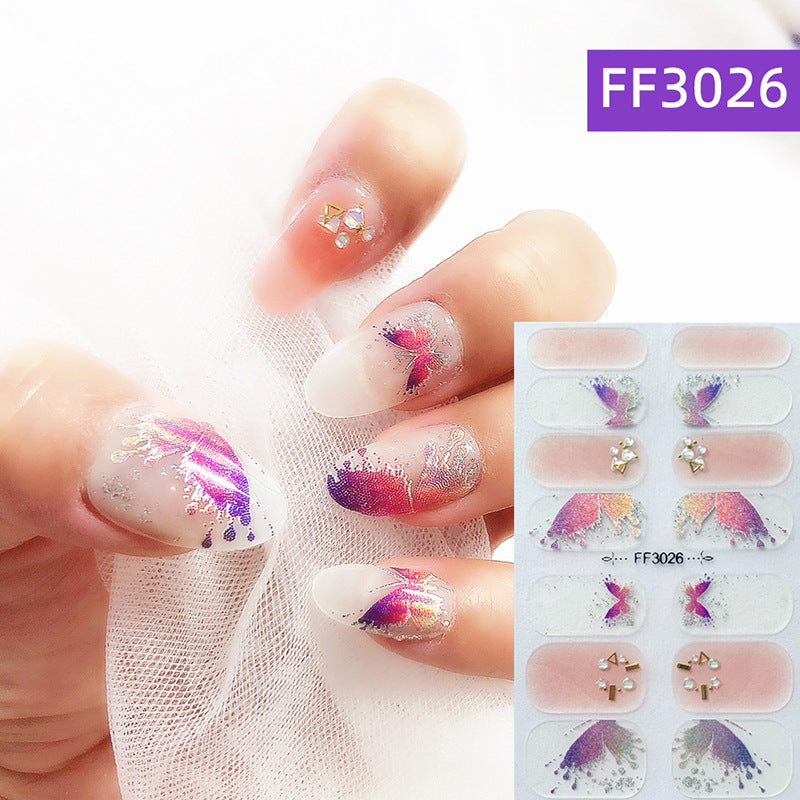 3D Nail Art Crystal Nail Polish Film Full Paste Non-Toxic Durable Stickers