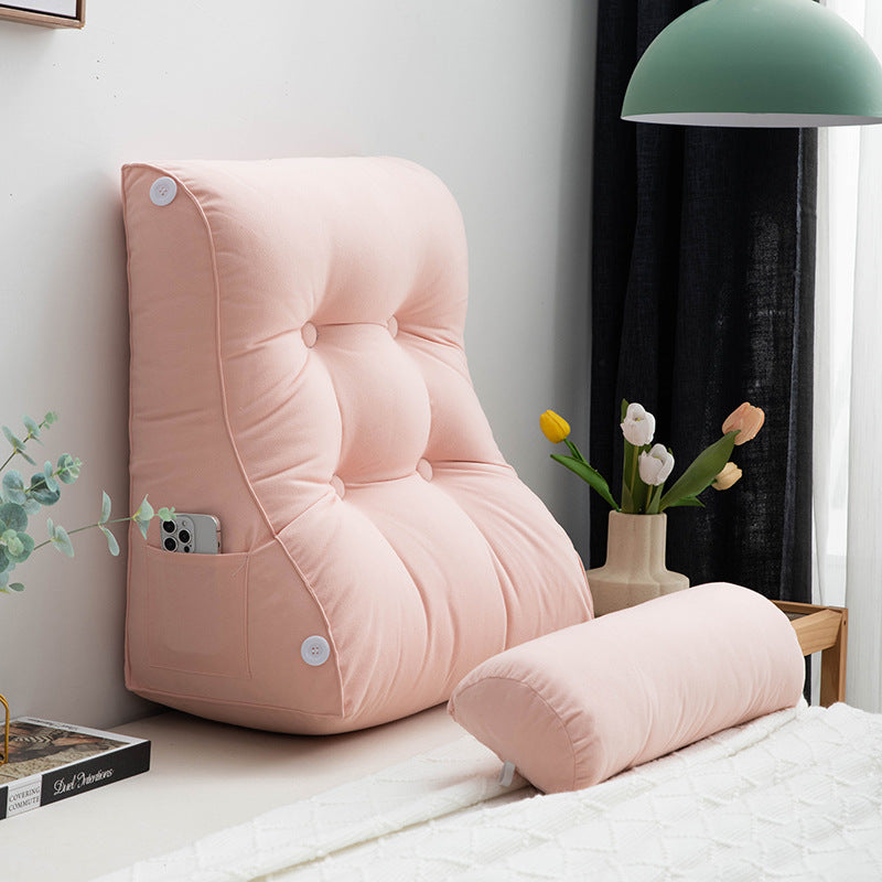 Removable Washable Waist Support Pillow - Bedside Cushion for Comfort