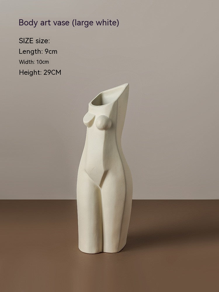 Female Body Art Vase - Ceramic Nordic Home Decor & Storage Bottle
