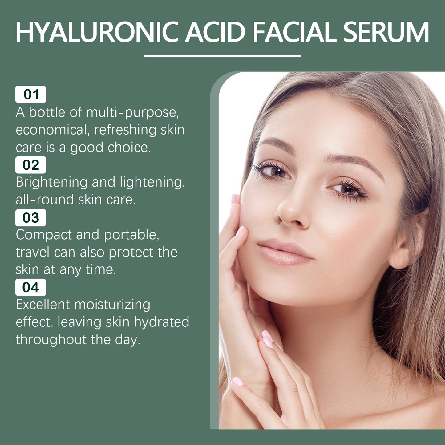 Hyaluronic Acid Facial Moisturizing Serum - Anti-Aging Skin Care Essence