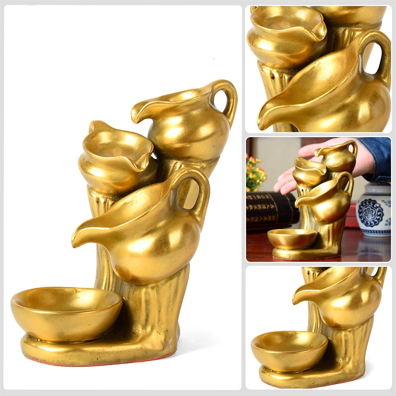 Reverse Flow Incense Burner with Glass Cover for Home and Garden