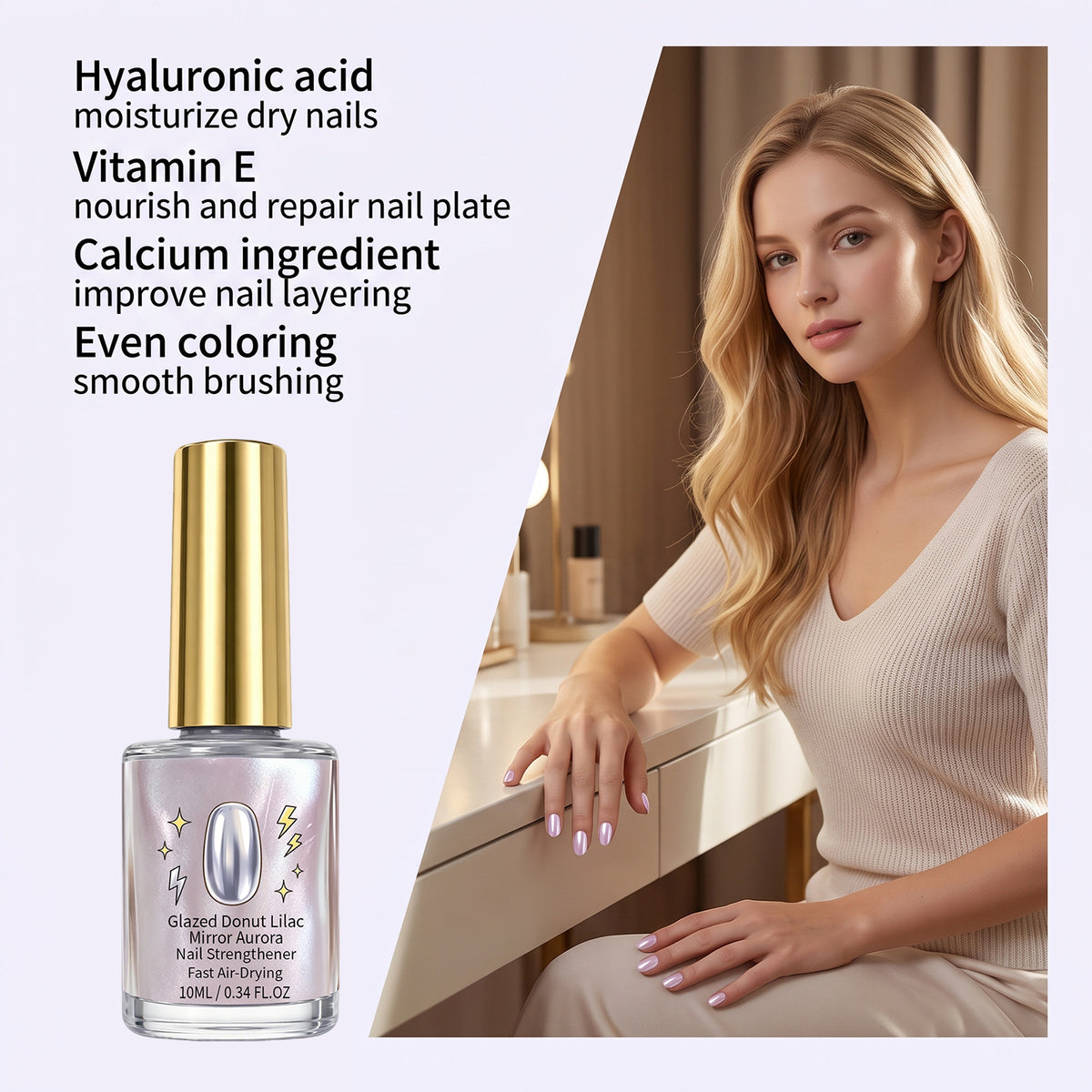 Multi-Color Refractive Gradient Nail Gel Polish - High Gloss Long-Lasting Top Coat