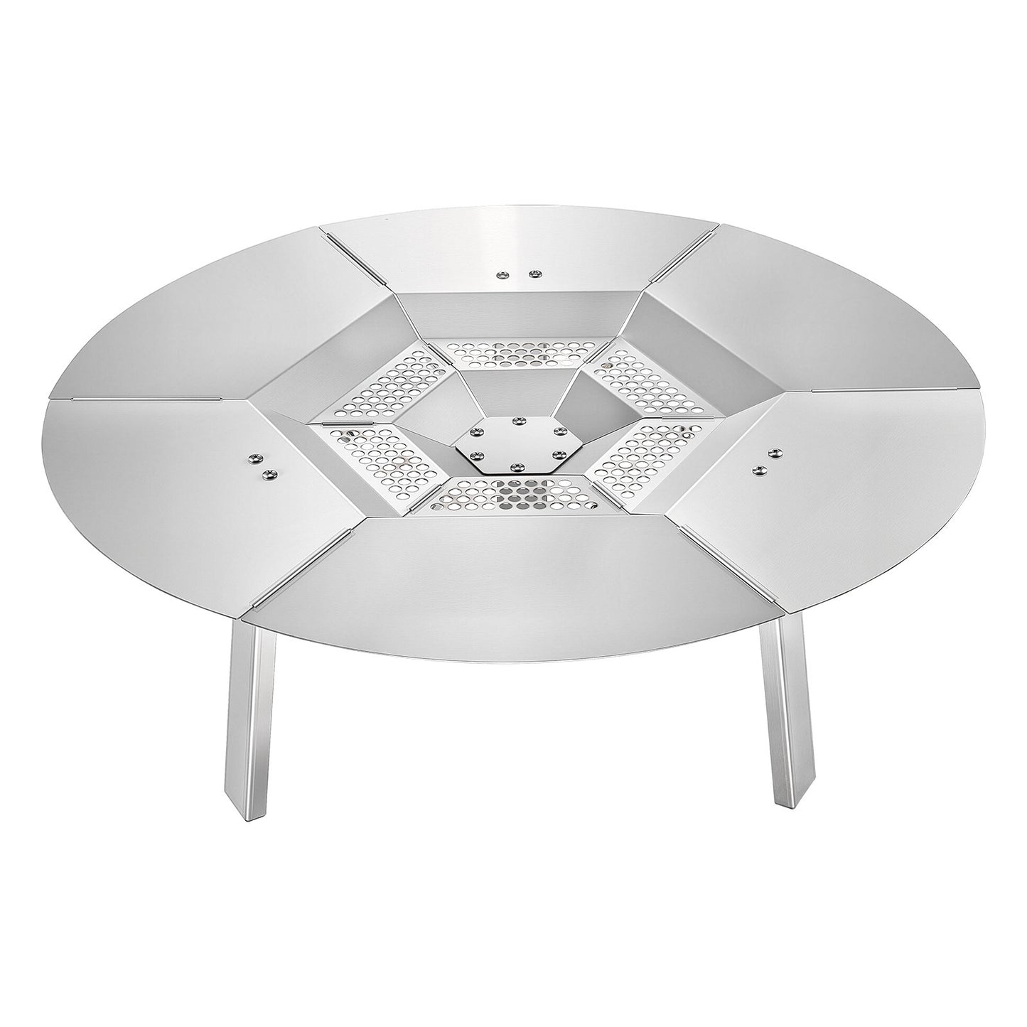 Stainless Steel Fire Pit Heat Deflector for Yukon & Bonfire 25 Inch - Outdoor Garden Accessory