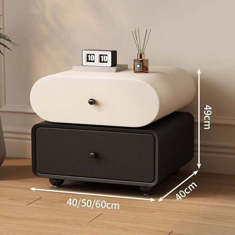Luxury Solid Wood Bedside Table - Vintage Nightstand with Storage