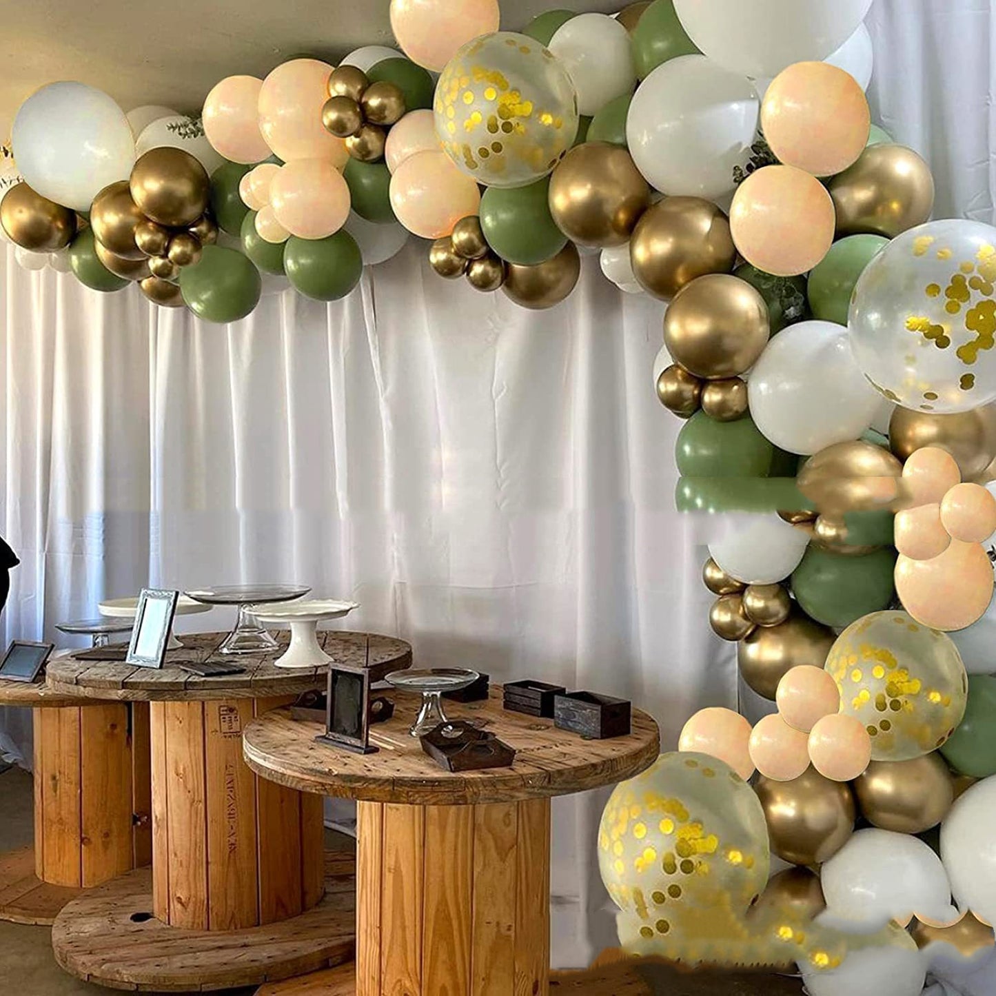 Avocado Green Latex Balloon Set for Birthday Party Decorations
