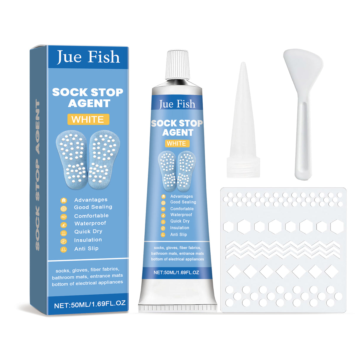 Anti Slip Sock Adhesive Set for Shoes and Mats - 150ml
