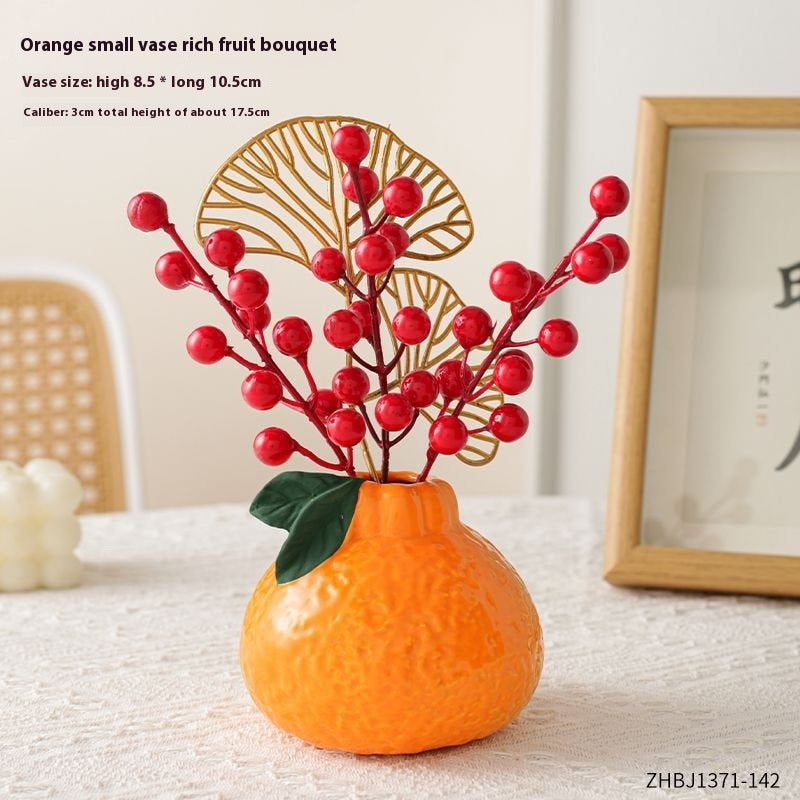 Small Ceramic Vase for Home Decor and Flower Arrangements