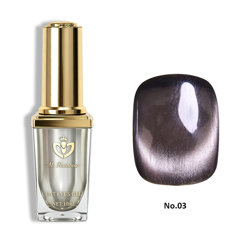 Rainbow Starry Cat Eye Gel Polish - 10ml Magnetic Shimmer Nail Gel