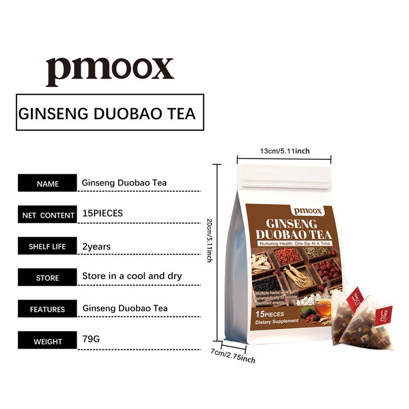 Ginseng Herbal Health Tea Bags - 15 Pieces