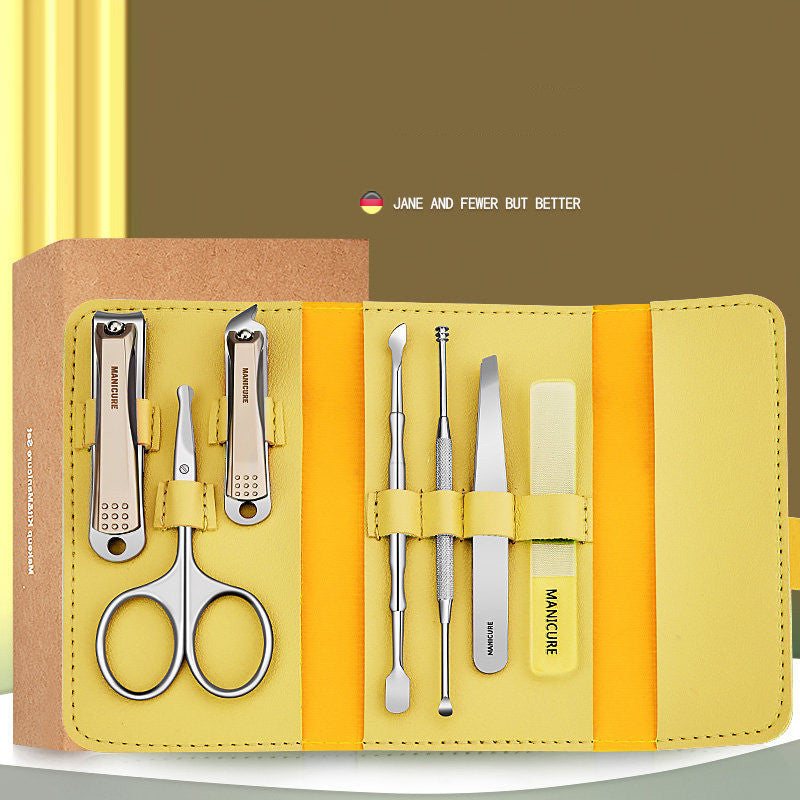 Stainless Steel Nail Clippers Set - 7-Piece Manicure Kit