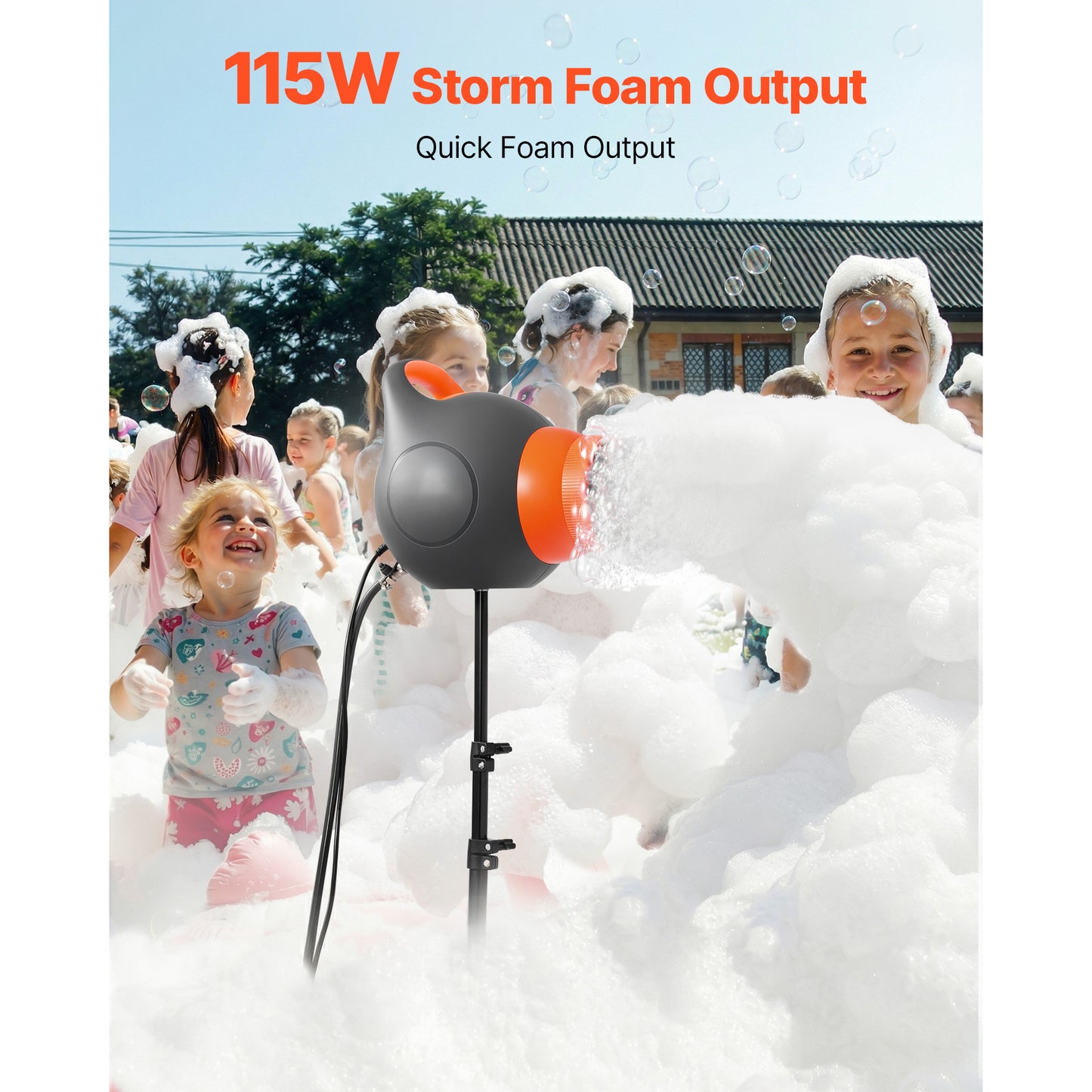 Portable Foam Party Machine 115W with Tripod Stand for Outdoor Events