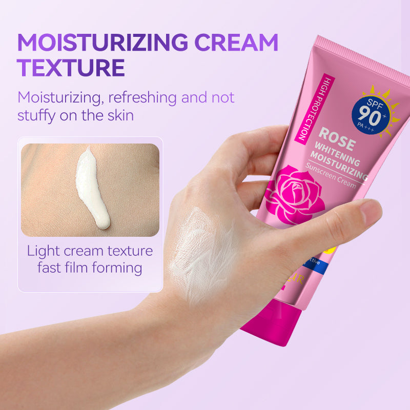 Rose Sunscreen SPF 60ml - Hydrating Facial Sun Protection