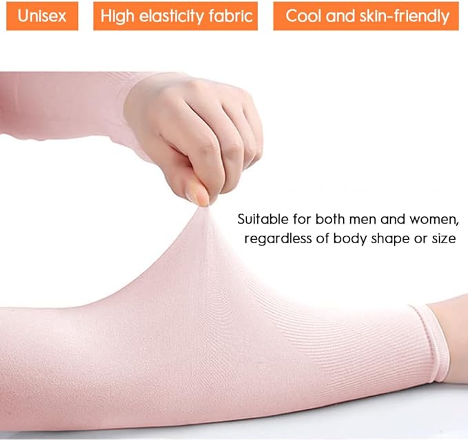 Cooling Ice Silk Sun Sleeves - UV Protection Arm Guards for Outdoor Activities