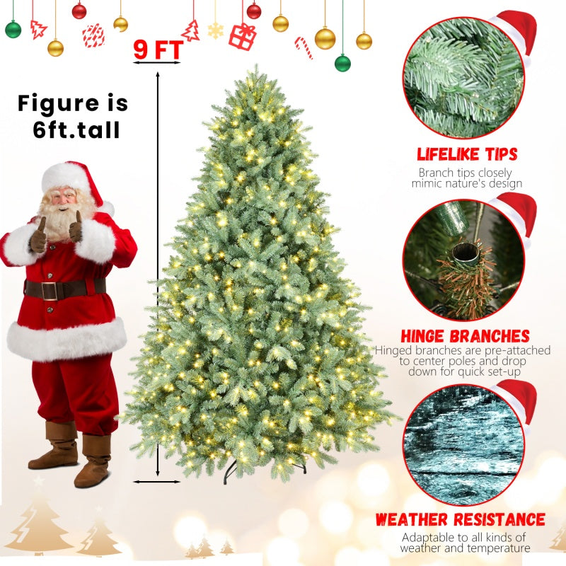 Artificial Christmas Tree - PE/PVC Mixed with Warm White LED Lights
