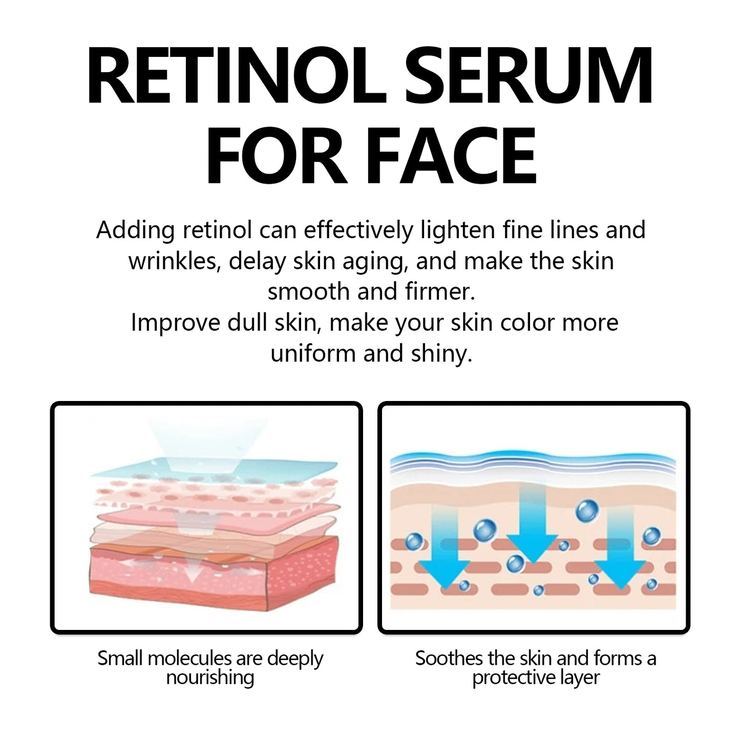 Retinol Face Serum - Hydrating Anti-Aging Facial Essence - 30ml