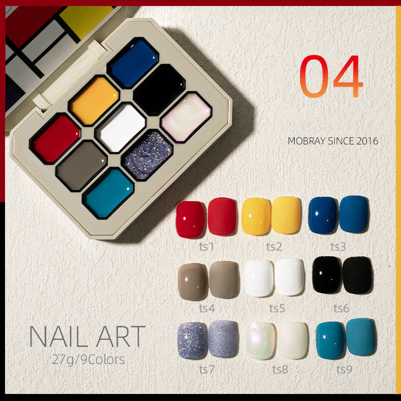 Solid Nail Polish Set - 4 Colors