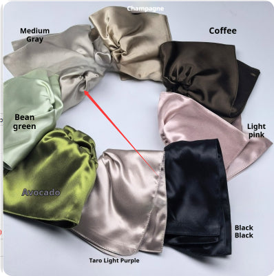 Silk Square Scarf Hair Tie - 22mm Glossy, Multiple Colors